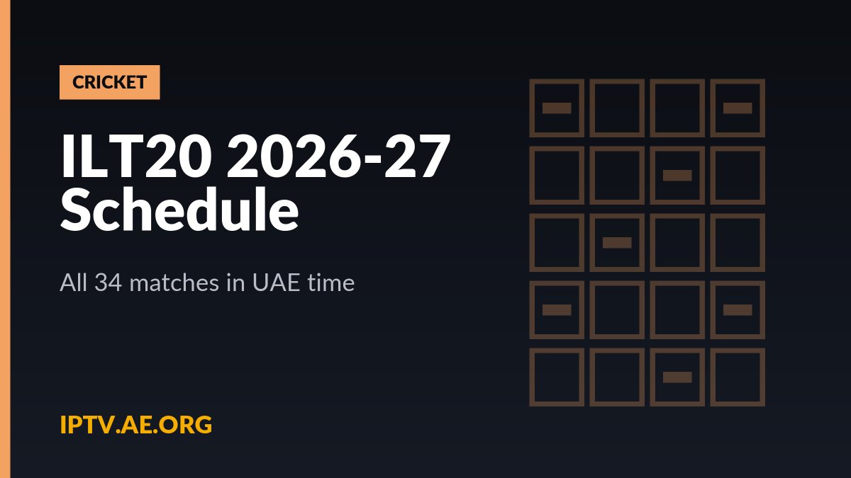 ILT20 2026-27 Schedule